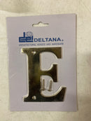 Residential Letter E Brass 4"