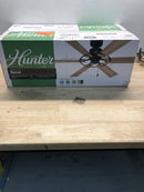 Hunter 52247 Burton 52" 5 Blade Indoor / Outdoor Ceiling Fan with Wall Control - Matte Black