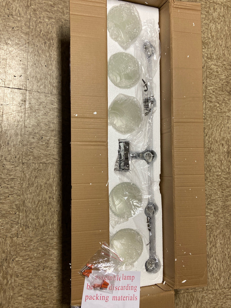 Z-Lite 734-5V-CH Bryant 5 Light 41" Wide Bathroom Vanity Light with Clear Seedy Glass Shades - Chrome