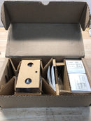 Baldwin FDCCYCRR150 Contemporary Crystal Non-Turning Two-Sided Dummy Door Knob Set with Contemporary Round Rose from the Reserve Collection - Satin Nickel