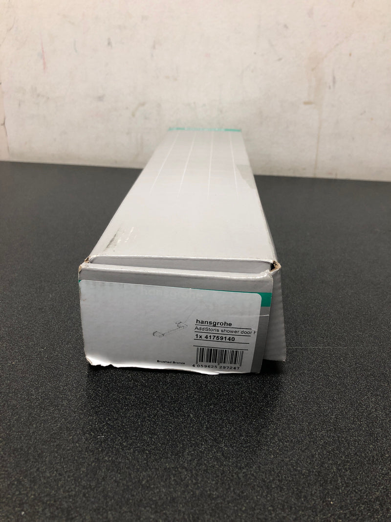hansgrohe 41759140 AddStoris Shower Door Handle, Brushed Bronze