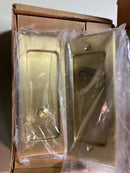 Emtek 2115US4138 Modern Rectangular 7-1/4 Inch Privacy Mortise Pocket Door Lock for 1-3/8" Thick Doors - Satin Brass