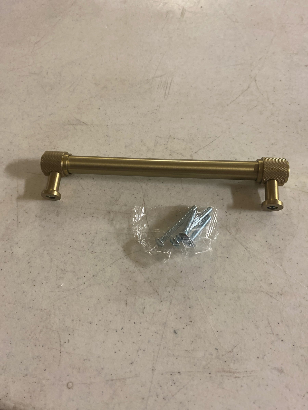 Amerock BP37745BBZ Faraday 6-5/16 Inch Center to Center Knurled Bar Cabinet Pull - Golden Champagne
