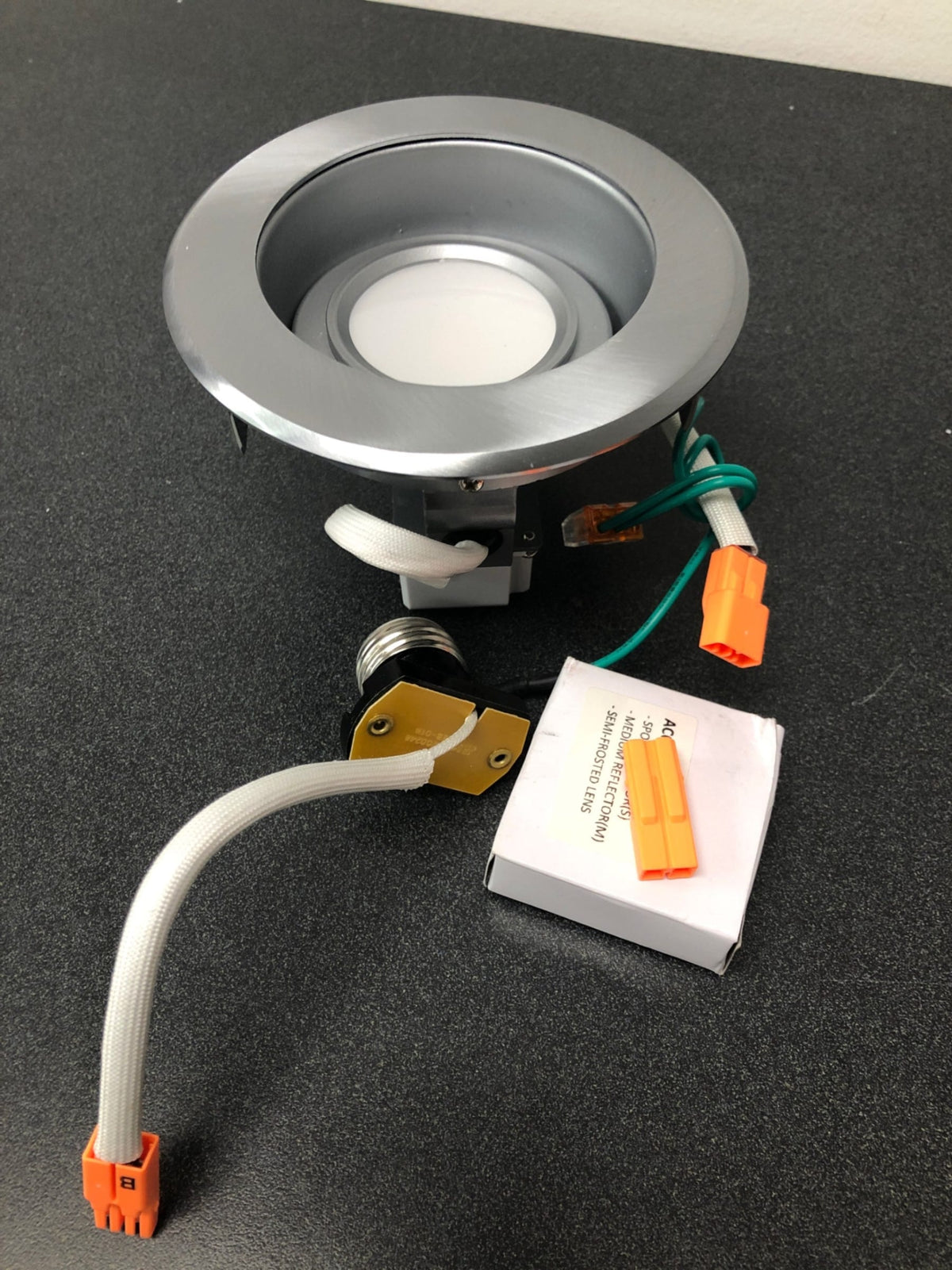 Nora Lighting NLCBC-46935XHZN Cobalt Adjustable 4" LED Adjustable Recessed Trim - 3500K - 900 Lumens - Haze / Natural Metal