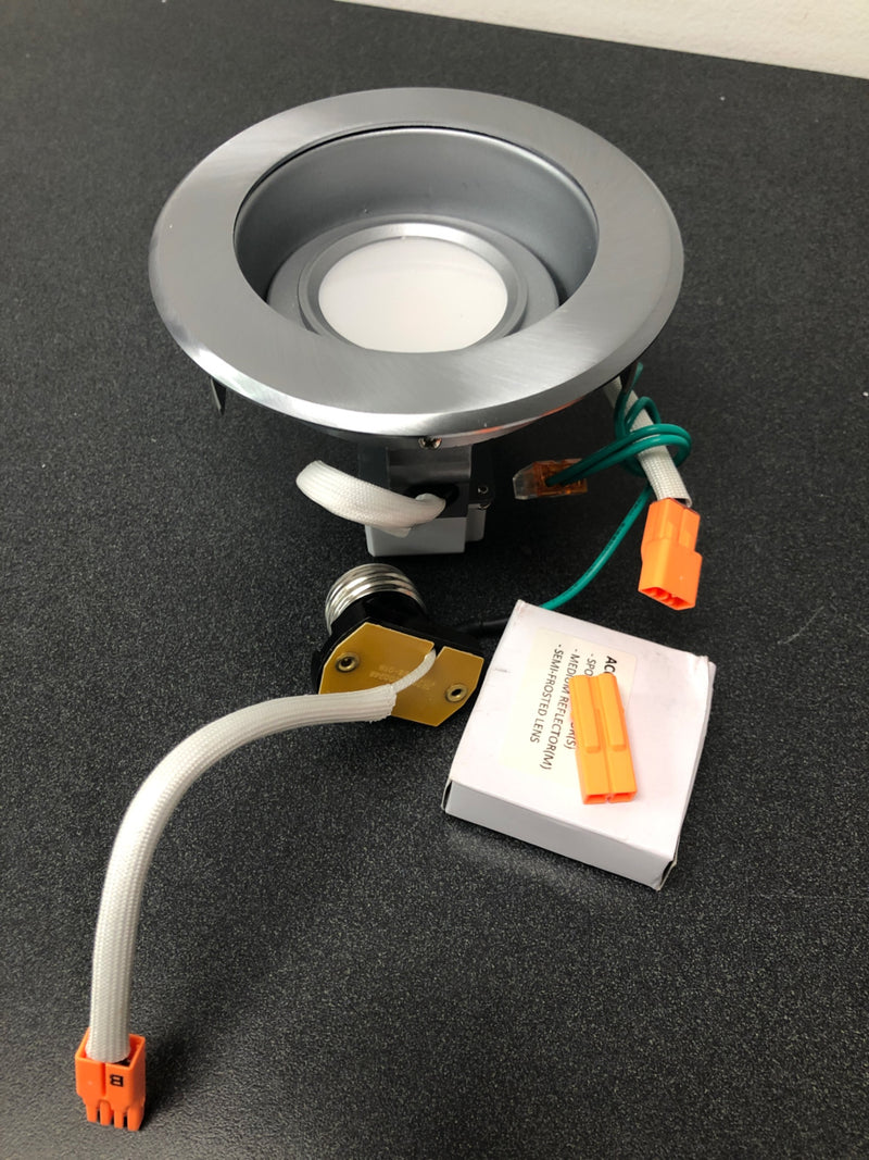 Nora Lighting NLCBC-46935XHZN Cobalt Adjustable 4" LED Adjustable Recessed Trim - 3500K - 900 Lumens - Haze / Natural Metal