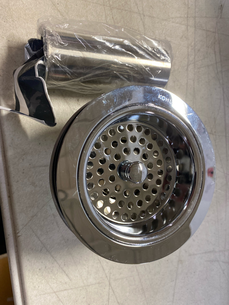Kohler K-8801-CP Duostrainer Basket Strainer with Sink Drain and Tailpiece - Polished Chrome
