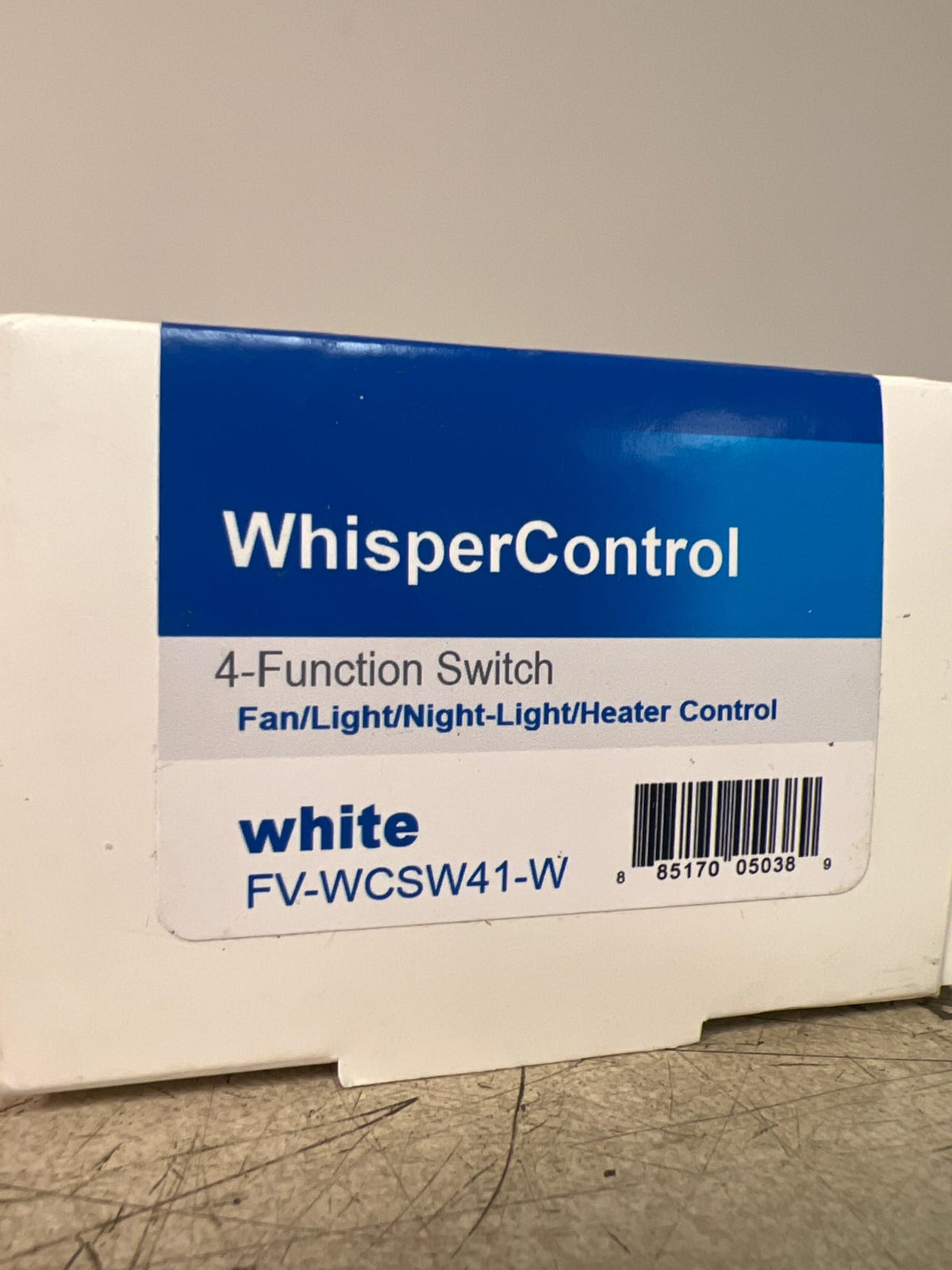 Panasonic 4 Function Single Gang WhisperControl Switch - White
