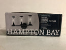 Hampton bay KB 31717 Loveland 16.625 in. 3-Light Black Bathroom Vanity Light Fixture with Clear Glass Shades