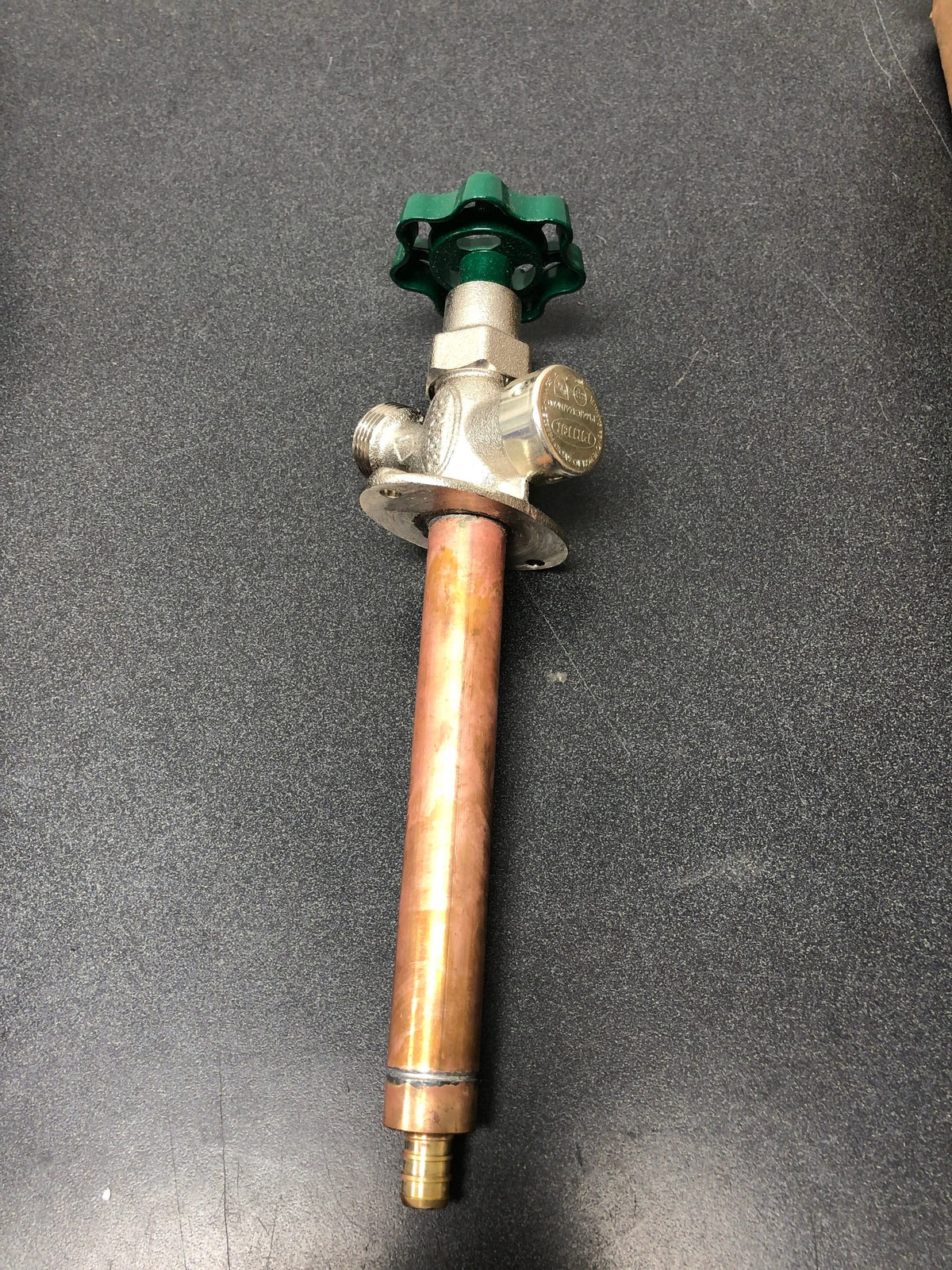 Prier products C-144X06 1/2 in. x 6 in. Brass Crimp PEX Heavy Duty Frost Free Anti-Siphon Outdoor Faucet Hydrant