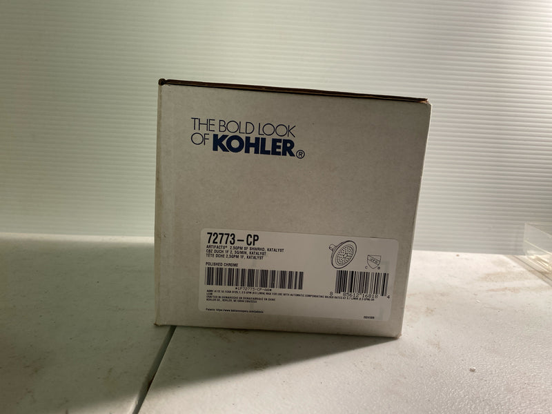 Kohler K-72773-CP Artifacts 2.5 GPM Single Function Shower Head with Katalyst Air-Induction Technology - Polished Chrome