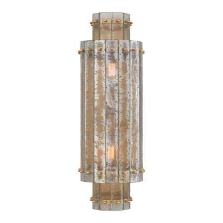 Visual Comfort S 2651HAB-AM Cadence 21" Large Tiered Sconce with Antique Mirror Glass by Carrier and Company - Hand Rubbed Antique Brass