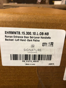 Signature Hardware 441548 Marconi Left Handed Solid Bronze Full Plate Keyed Entry Single Cylinder Door Handleset with Interior Lever and 2-3/8" Backset - Dark Bronze