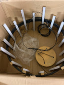 Modern Forms PD-87924-BK/AB Harmonix 16 Light 24" Wide LED Drum Chandelier - Black / Aged Brass