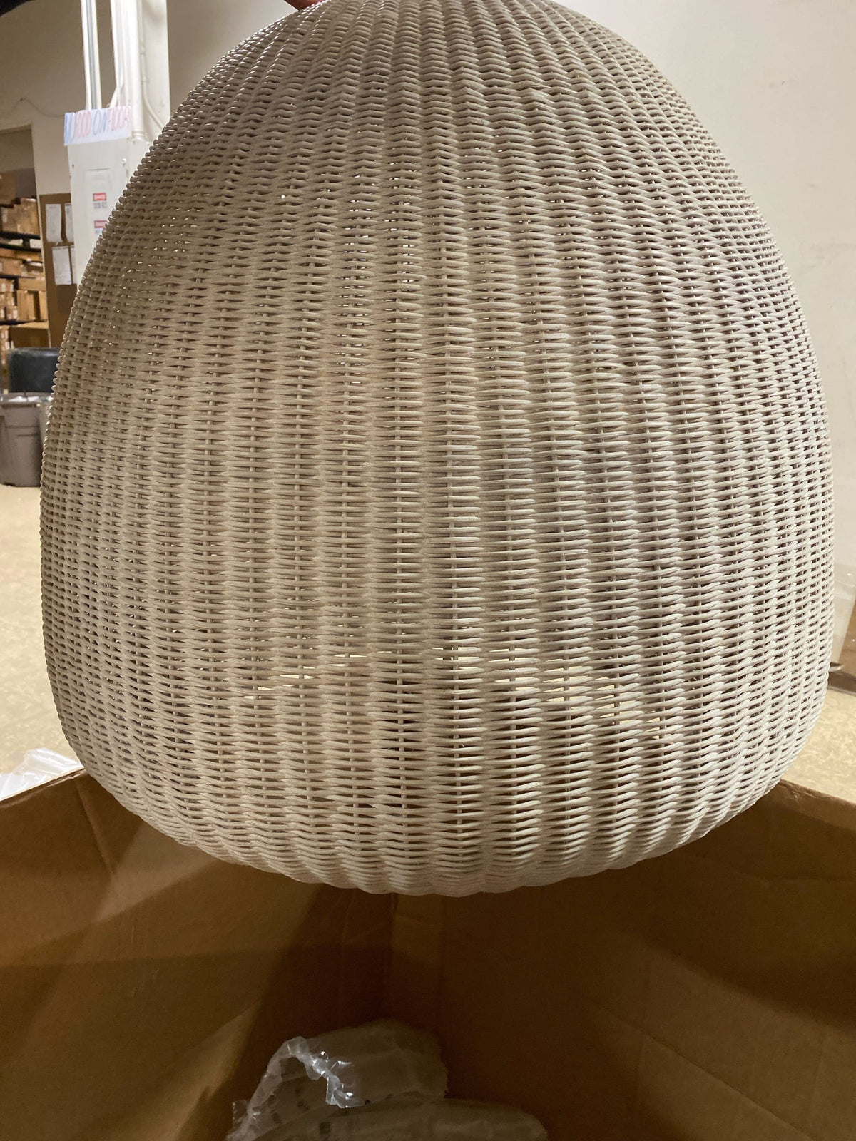 Visual Comfort CHC 5650PN-ASW Kokomo 30" Wide Pendant - Polished Nickel / Ash Wicker