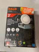 HALO HLA 3 in. Adjustable CCT Integrated LED Recessed Gimbal Downlight, 550 Lumens, 5 CCT Color Selectable 2700K-5000K