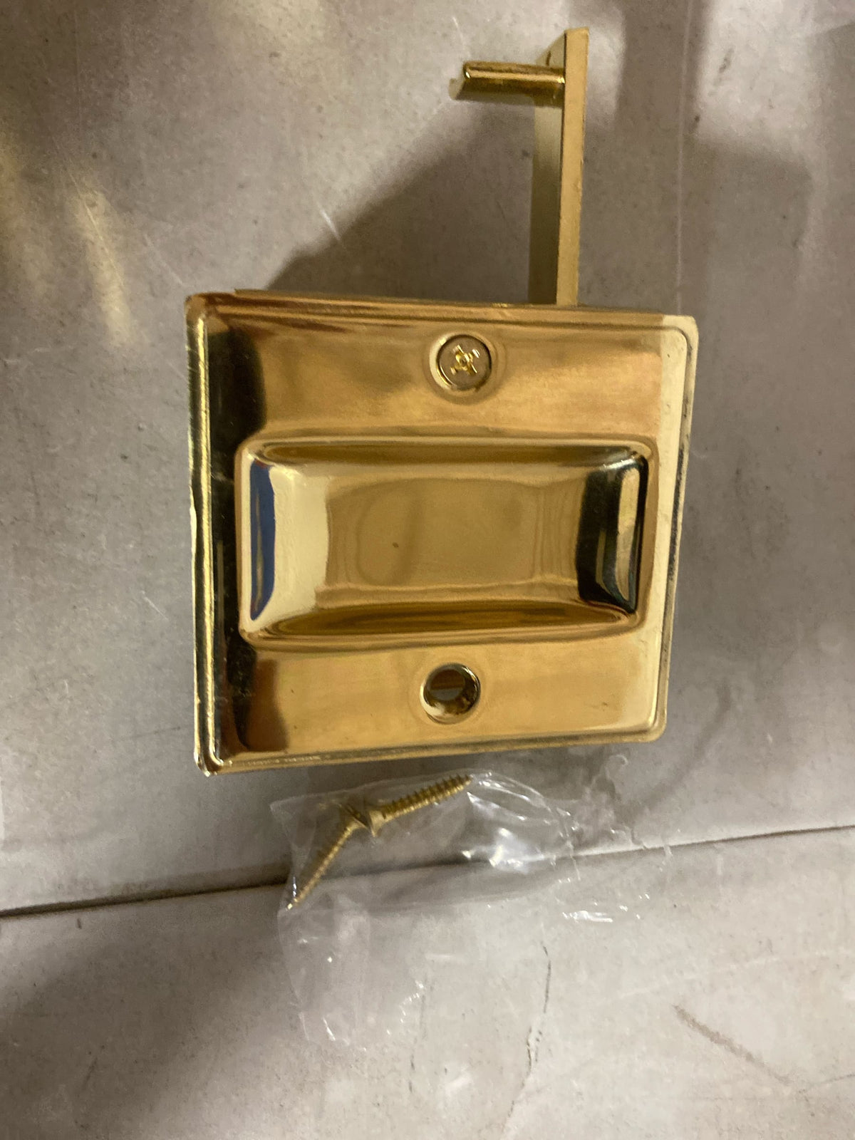 Deltana SDP25U3 Solid Brass Passage Pocket Door Lock| 2-1/2" x 2-3/4" - Polished Brass