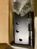 Emtek 94014US10B 4" x 4" Steel Heavy Duty Ball Bearing Square Corner Hinges - Pair - Oil Rubbed Bronze