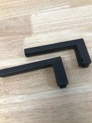 Baldwin L023190MR Pair of Estate Levers Minus Rosettes - Satin Black