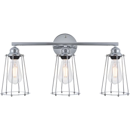 Elegant Lighting Auspice 3 Light 23" Wide Bathroom Vanity Light - Chrome