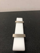 Sietto P-1901-5.5-SN Adjustable Center to Center 5-1/2 Inch Long Handle Cabinet Pull with White Glass - Satin Nickel