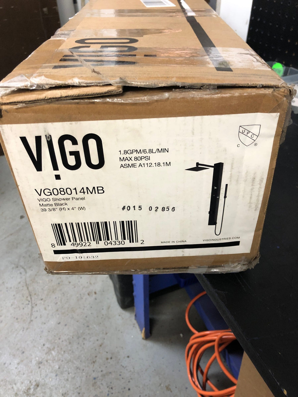 VIGO 20" W x 39" H Orchid 2-Jet Matte Black Shower Panel and Handheld Showerhead, Requires existing shower head connection - VG08014MB