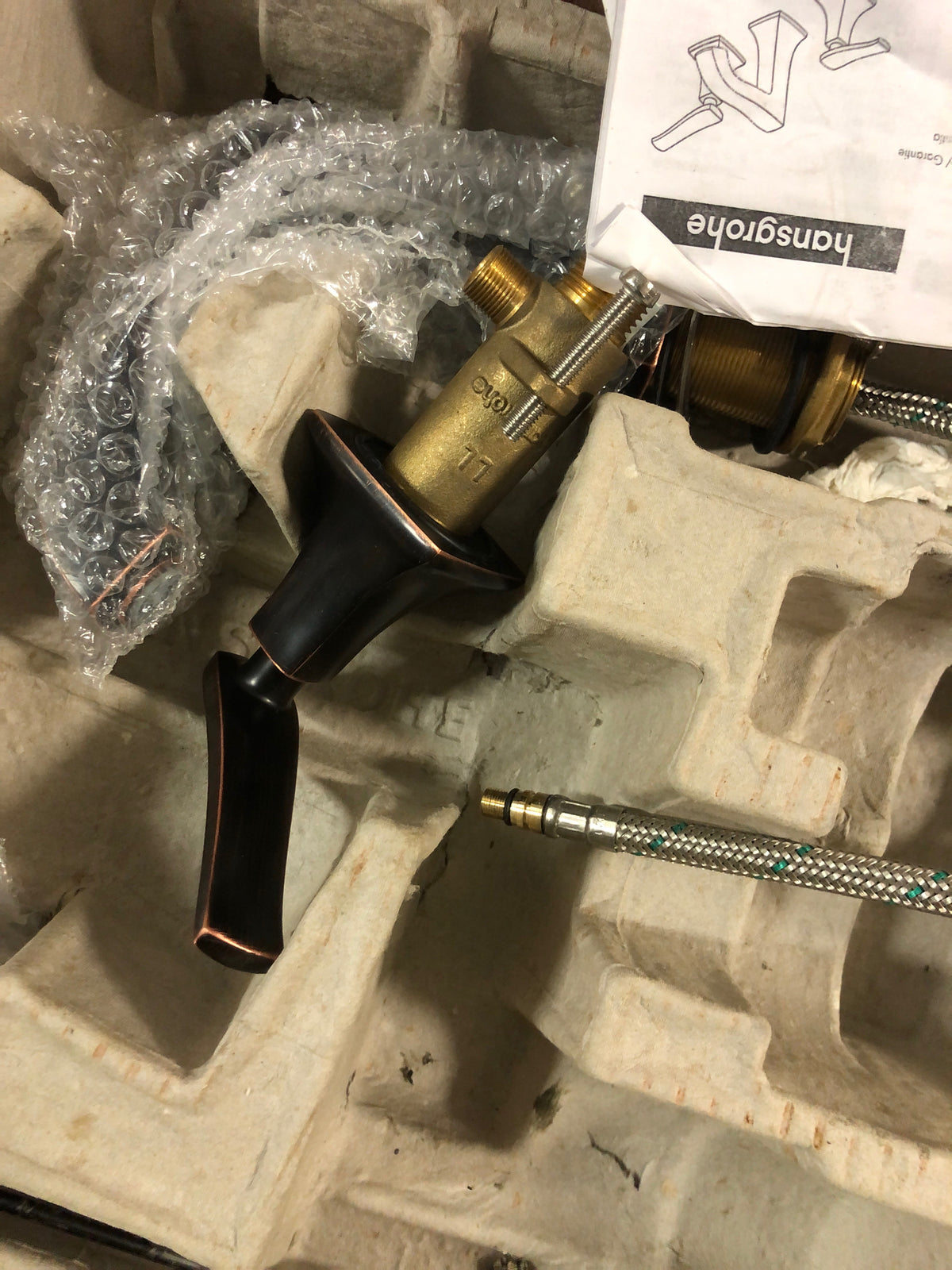 hansgrohe Metris C Widespread Classic Replacement Easy Clean 2 3-Hole Bathroom Sink Faucet in Rubbed Bronze, 31073921