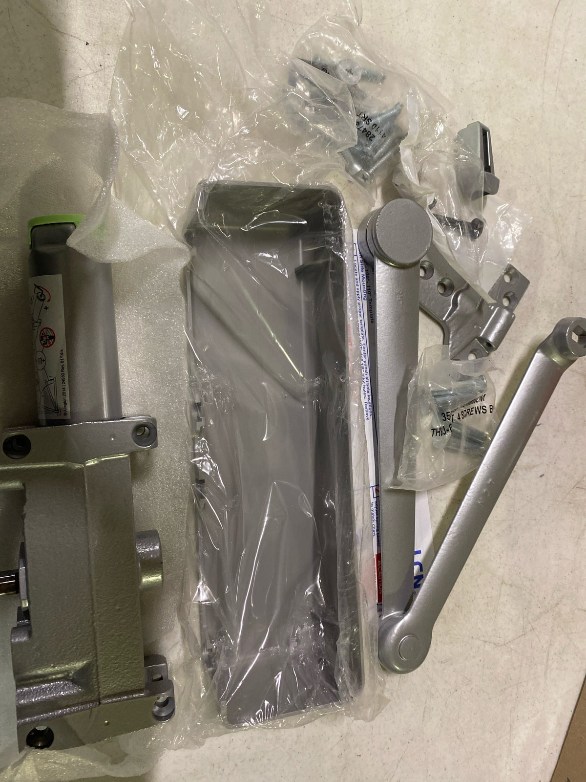 LCN 4111SCLH 4110 Series Left Handed Surface Mount Hydraulic Adjustable Door Closer for Sizes 1-5 with Cushion Stop - Aluminum