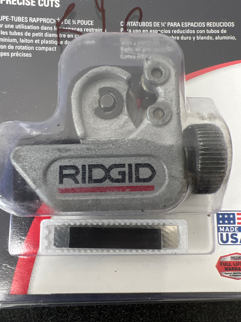 Ridgid 32985 3/16 in. to 15/16 in. 104 Close Quarters Copper, Aluminum, Brass, and Plastic Tubing Cutter, Multi-Use Tubing Tool