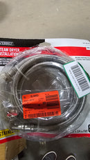 Everbilt 7221-1-EB 3/4 in. FHT x 3/4 in. FHT x 72 in. Braided Stainless Steam Dryer Installation Kit