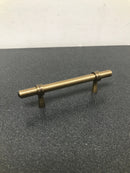 Deltana P310U5 Solid Brass Adjustable Center to Center 4.75" Contemporary Bar Cabinet Pull - Antique Brass