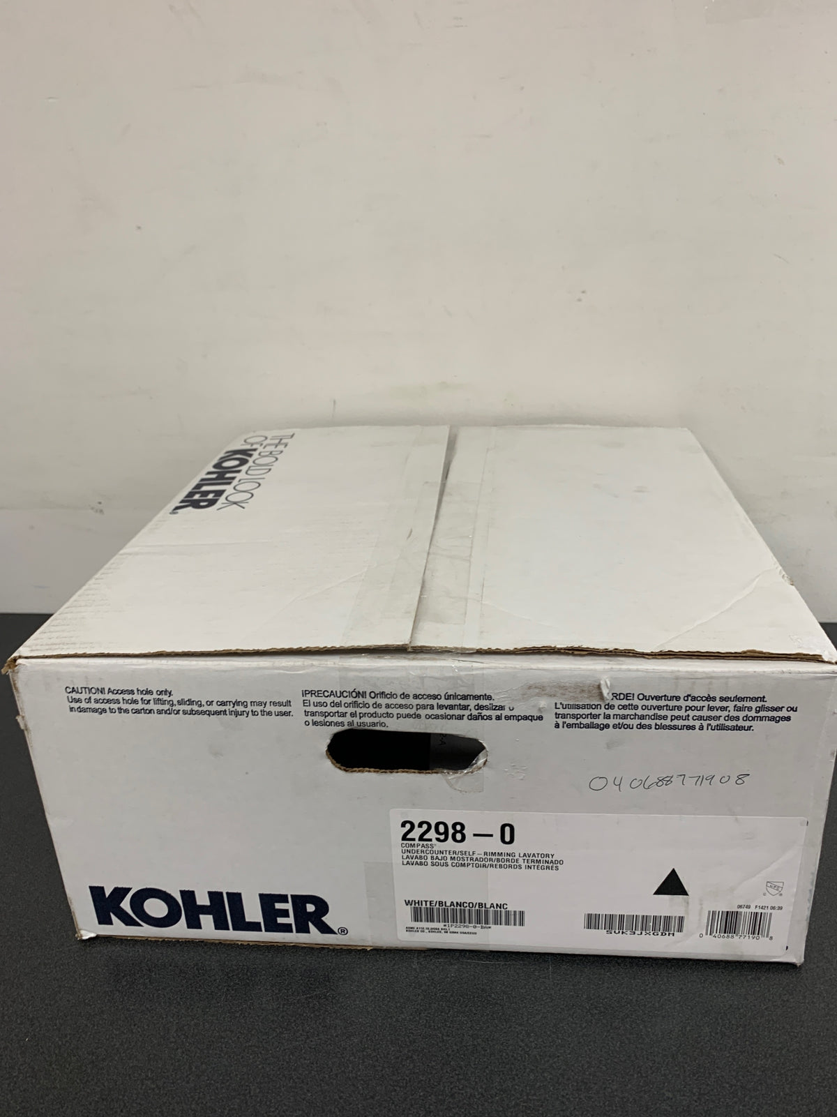 Kohler K-2298-0 Compass 10-5/8" Drop In or Undermount Bathroom Sink - White