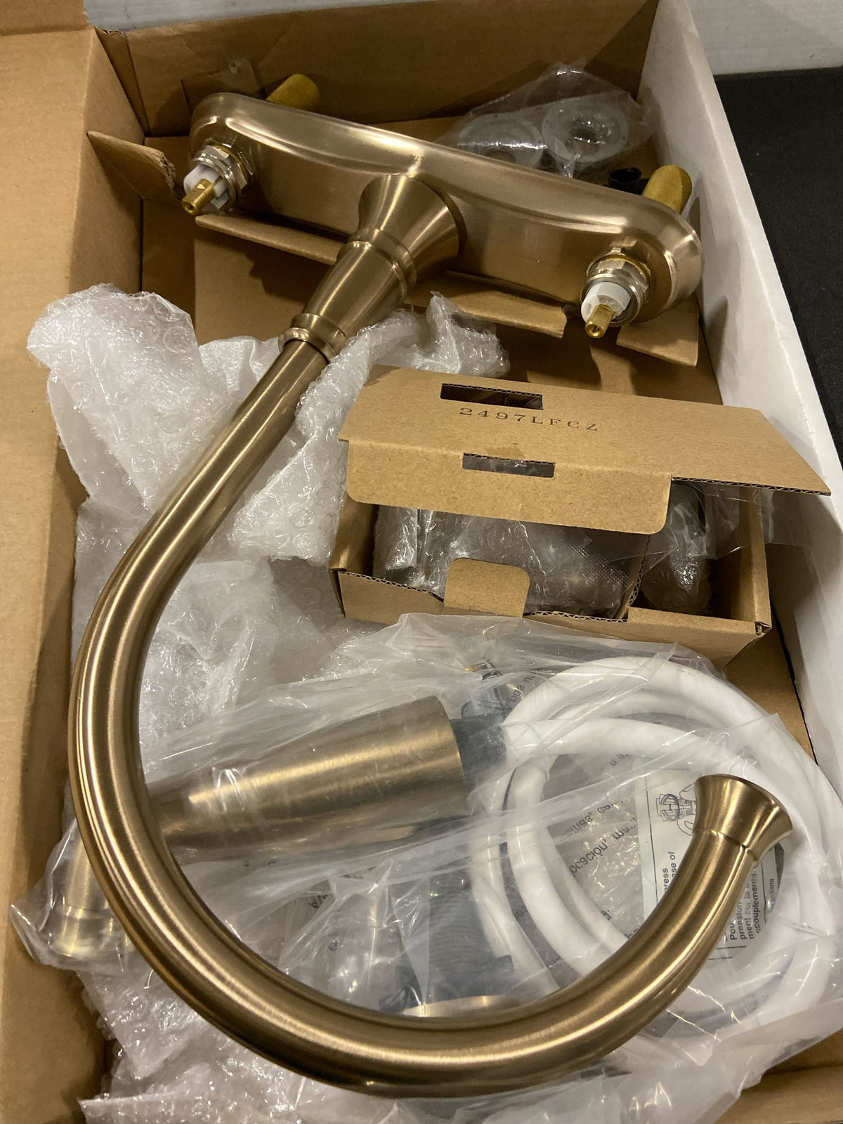 Delta 2497LF-CZ Cassidy Kitchen Faucet with Side Spray - Includes - Champagne Bronze