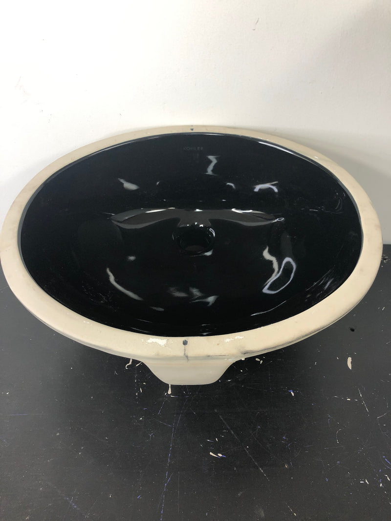 Kohler K-2209-7 Caxton 17" Undermount Bathroom Sink with Overflow - Black