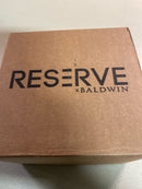 Baldwin HDROUTSR150 Round Non-Turning One-Sided Dummy Door Knob with Square Rose - Satin Nickel