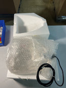 Living District Gibson 1-Light Metal & Glass Pendant in Black/Clear