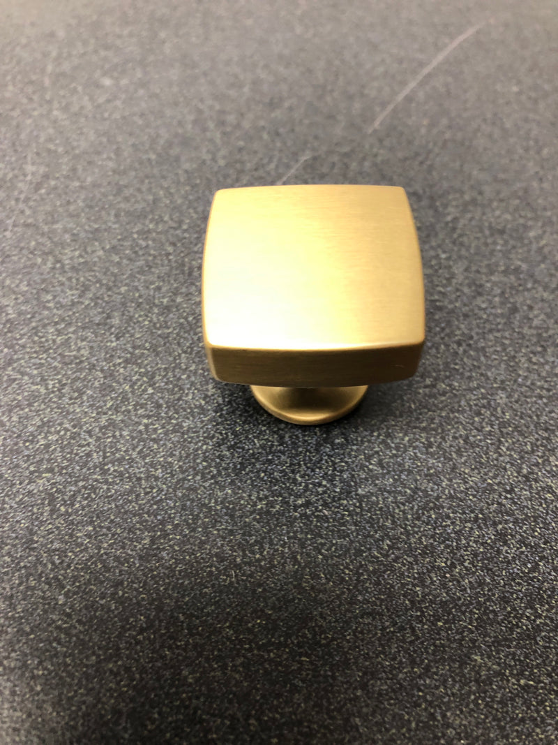 Amerock BP37101BBZ Everett 1-1/4 Inch Square Cabinet Knob - Golden Champagne