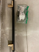 Signature Hardware 954045-12 Anberlin 12 Inch Center to Center Appliance Pull - Matte Black Handle - Champagne Bronze