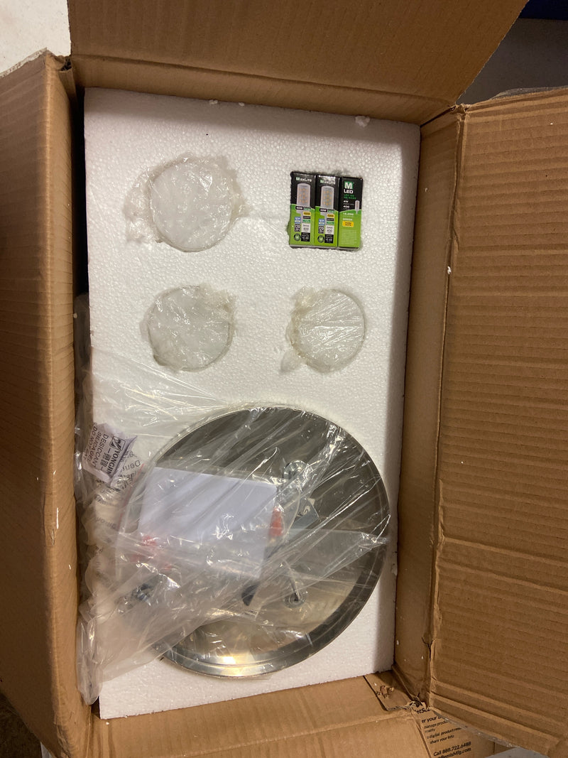 Mitzi H196503-PN Lola 3 Light 9-1/4" Wide LED Flush Mount Ceiling Fixture - Polished Nickel