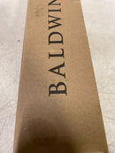 Baldwin PSTUBCFR044 Tube Passage Door Lever Set with 5 Inch Rectangle Rose from the Reserve Collection - Satin Brass