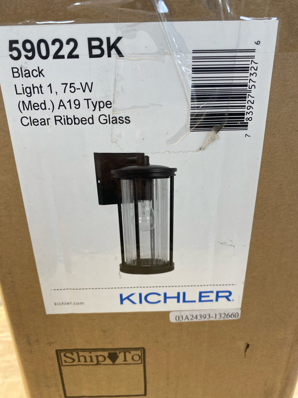 Kichler 59022BK Barras 12" Tall Outdoor Wall Sconce - Black