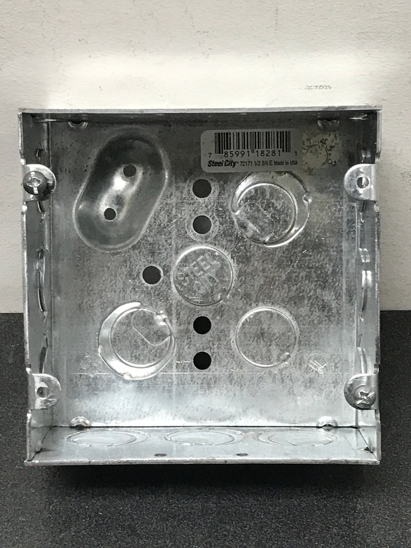 Steel city 721711234EW-20R 4 in. 42 cu. in. 2-1/8 in. Deep Square Box