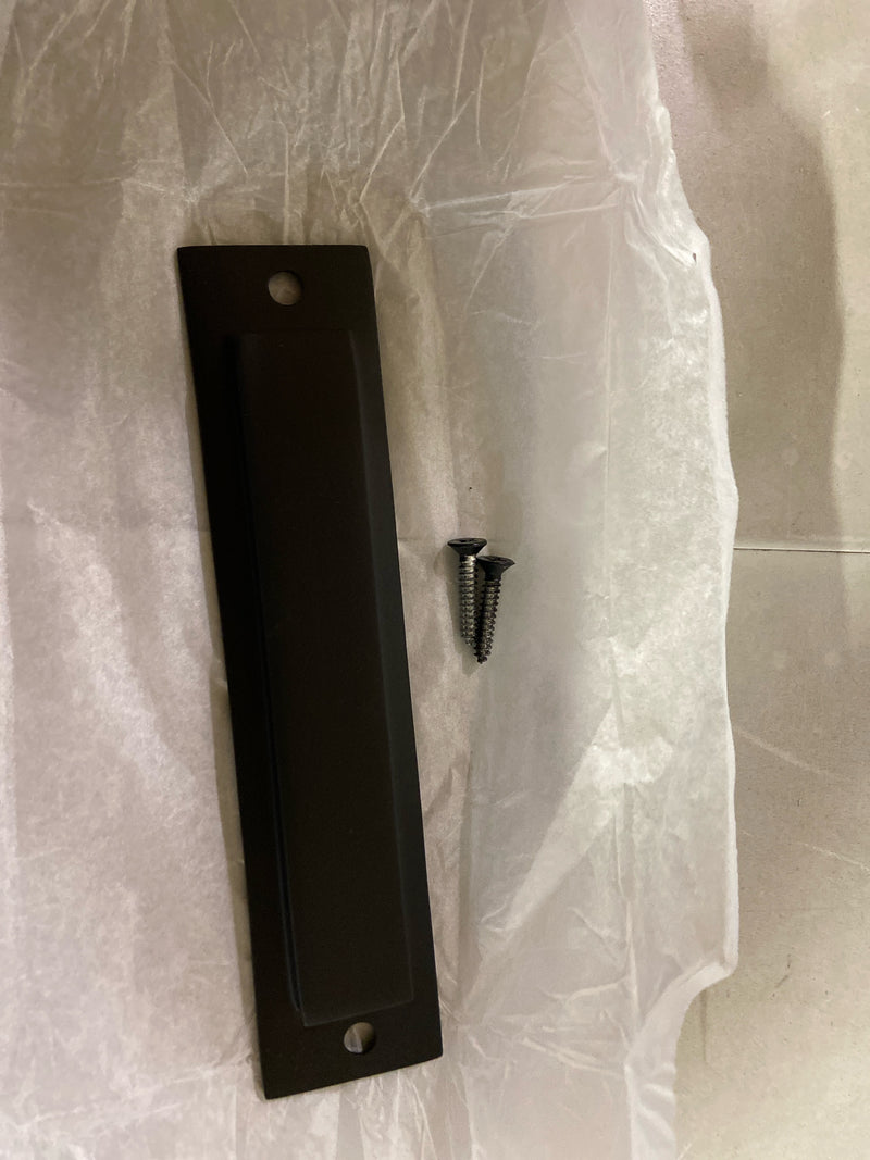 Ageless Iron Bd_Flpull Rustic Black Cast Iron 8"" Center To Center Single Recessed Flush