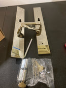 Emtek 1L1R51US14LH Brass Modern Door Configuration 5 Keyed Entry Multi Point Trim with European Cylinder Below Handle - Polished Nickel Aston Lever