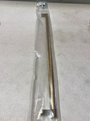Emtek 84062.RECUS4.KNUS4 Knurled 18 Inch Center to Center Bar Cabinet Pull with Rectangular Stem from the SELECT Collection - Satin Brass / Satin Brass Stem