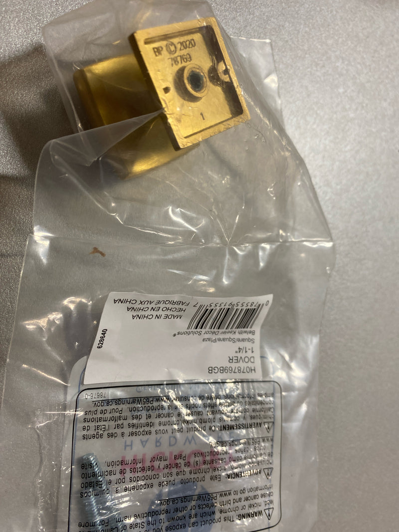 Hickory hardware H076699-BGB Forge Collection 1-7/16 in. x 1-1/4 in. Cabinet Knob Classic Brushed Golden Brass Drawer, Kitchen, Bathroom (1-Pack)