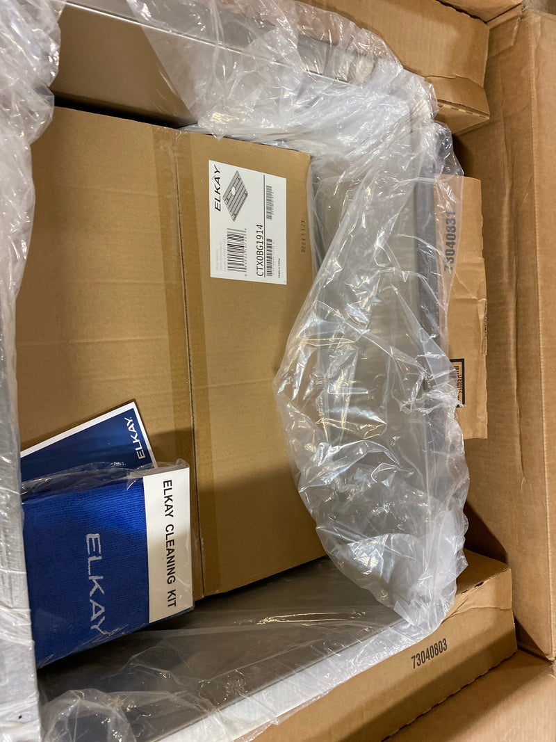 Elkay EFRU2115TC Crosstown 23-1/2" Undermount Single Basin Stainless Steel Kitchen Sink with Basin Rack and Basket Strainer - Stainless Steel