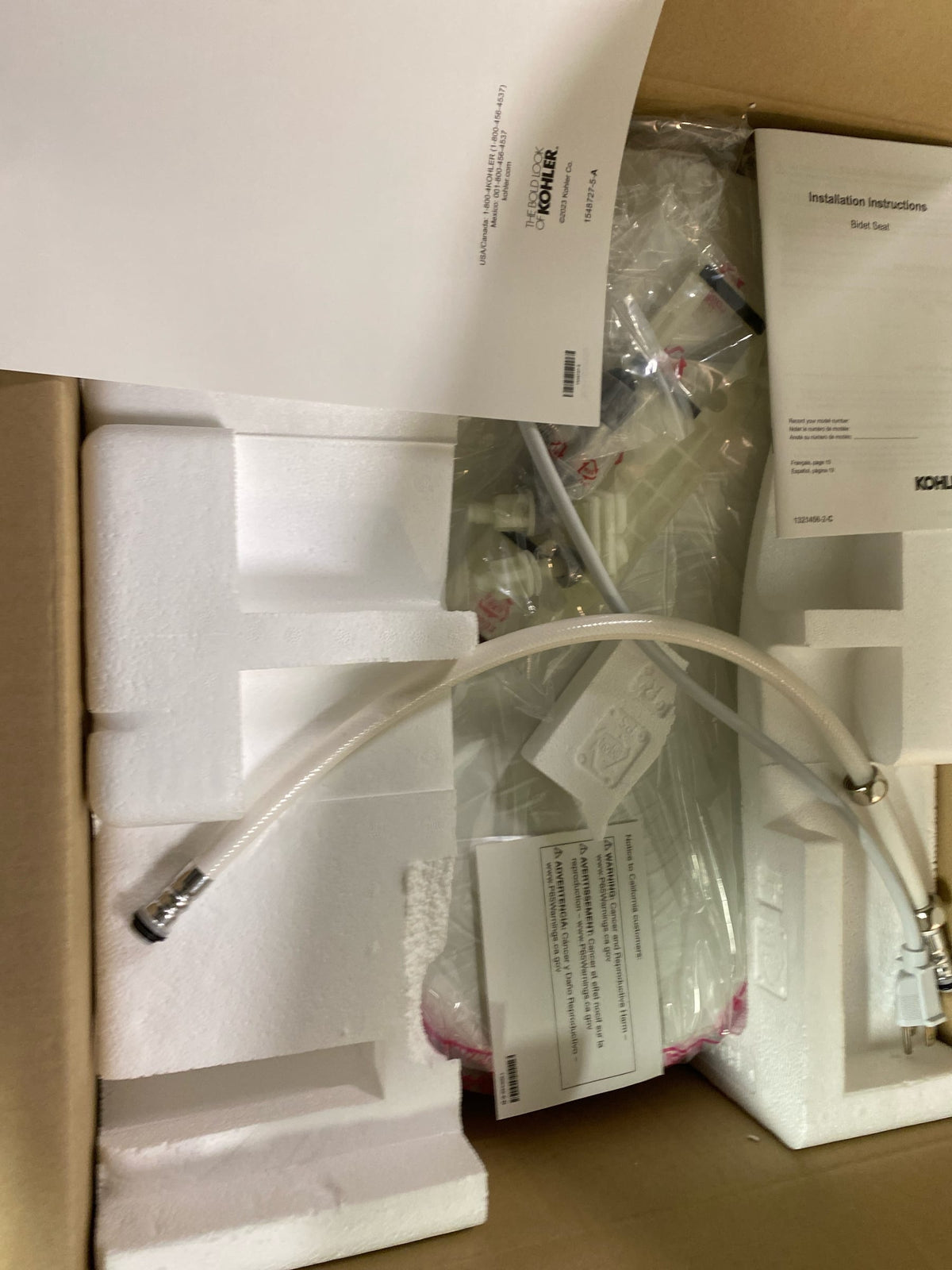 Kohler K-32330-0 PureWash Elongated Quiet-Close Bidet Seat - White