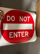 101SignCity 18" x 18" Round "Do Not Enter" Floor Sign Sticker For Work, Restricted Areas, 2 Pack