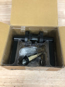 Kwikset Halifax Entry Door Handle with Lock and Key, Secure Round Keyed Reversible Lever Exterior, for Front Entrance and Bedrooms, Matte Black, Pick Resistant Smartkey Rekey Security and Microban