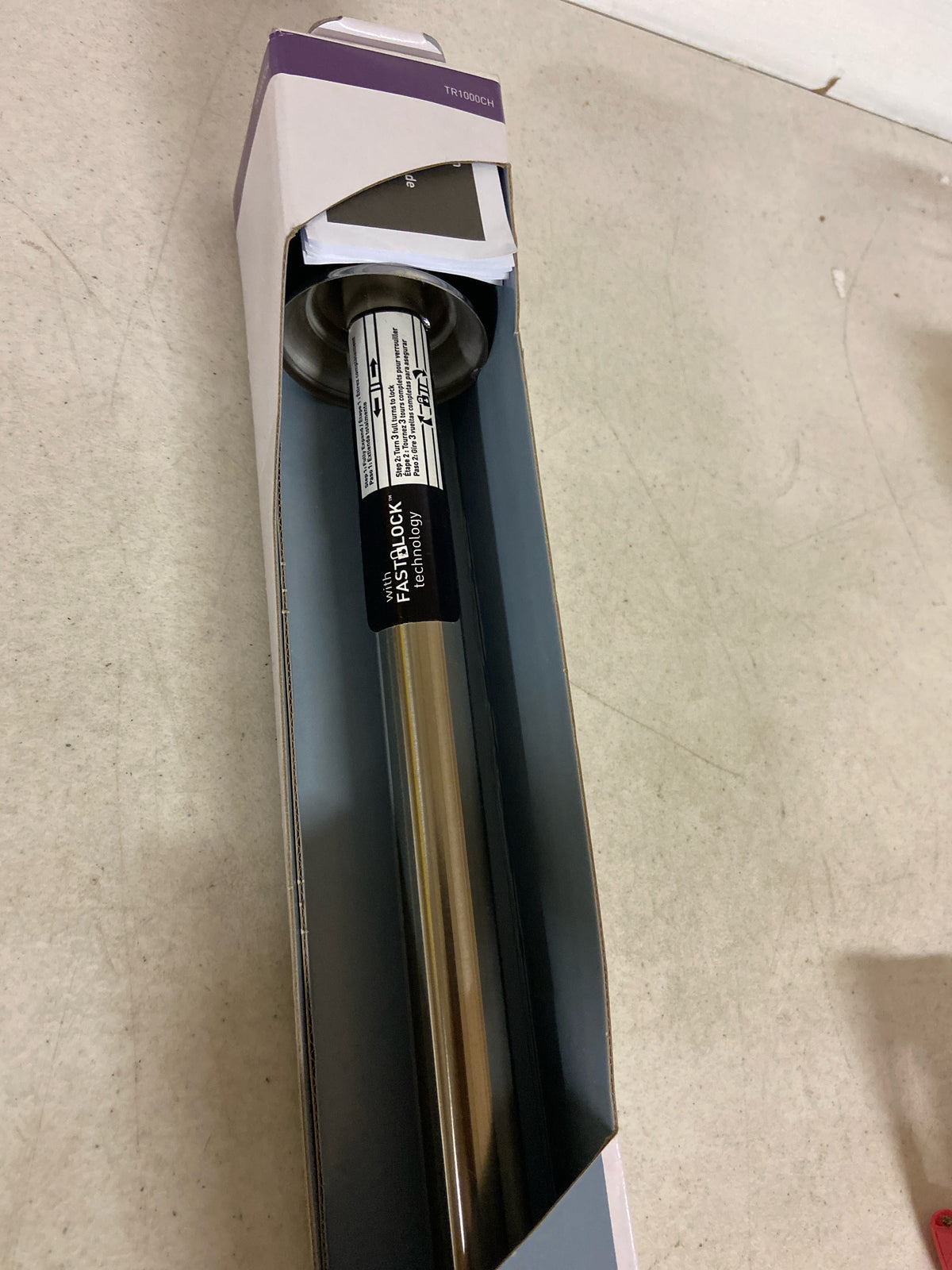 Moen TR1000CH 72 in. Adjustable Straight Decorative Tension Shower Rod in Chrome